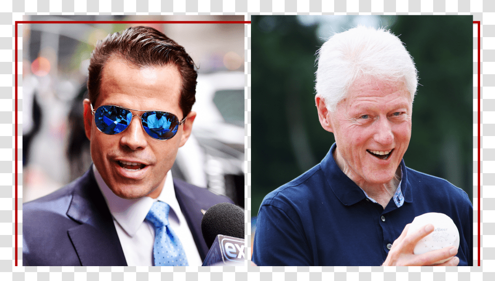Anthony Scaramucci Parties With The Clintons On Marthas Gentleman, Sunglasses, Accessories, Person, Suit Transparent Png