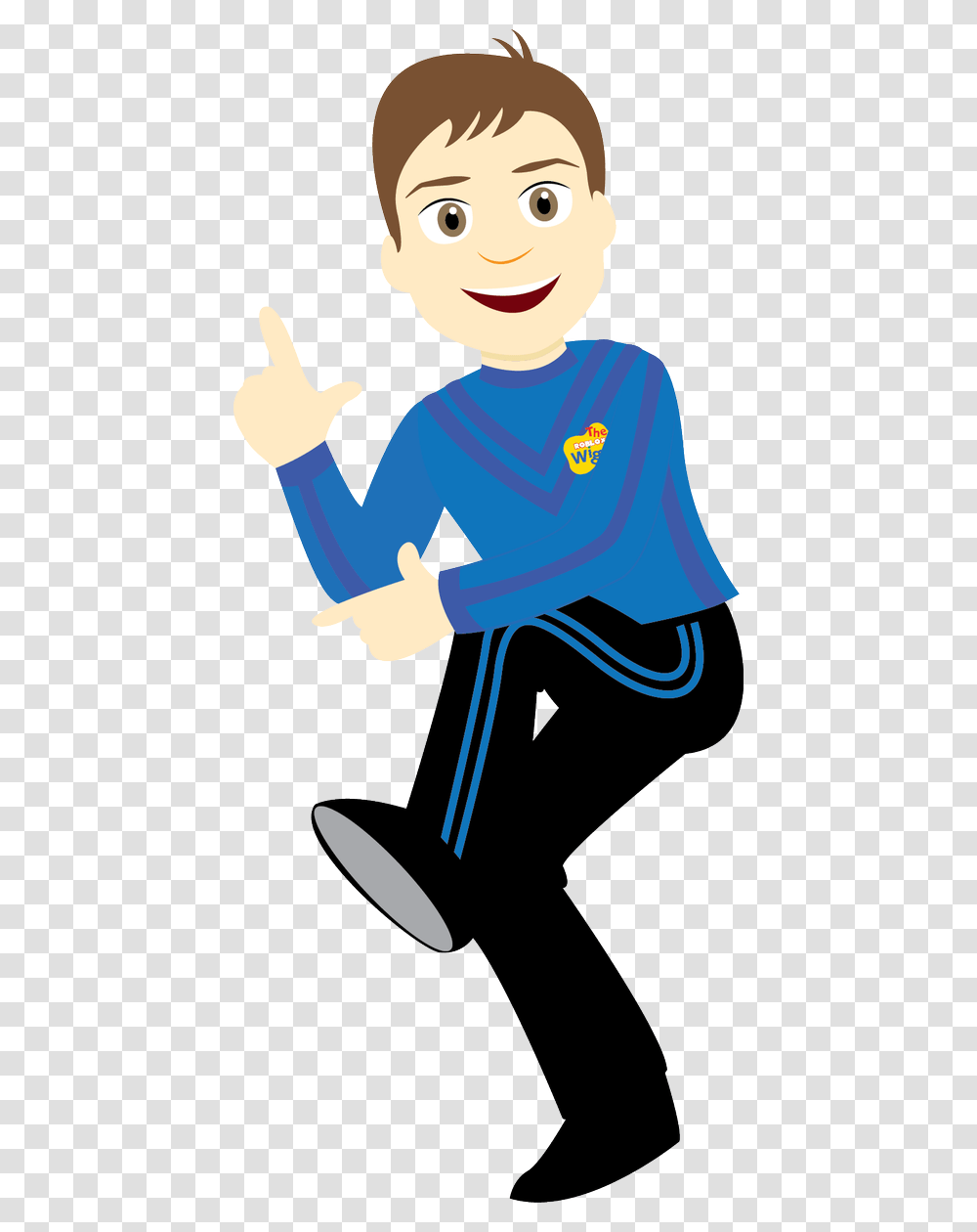 Anthony The Wiggles Cartoon, Person, Human, Kneeling, Arm Transparent Png