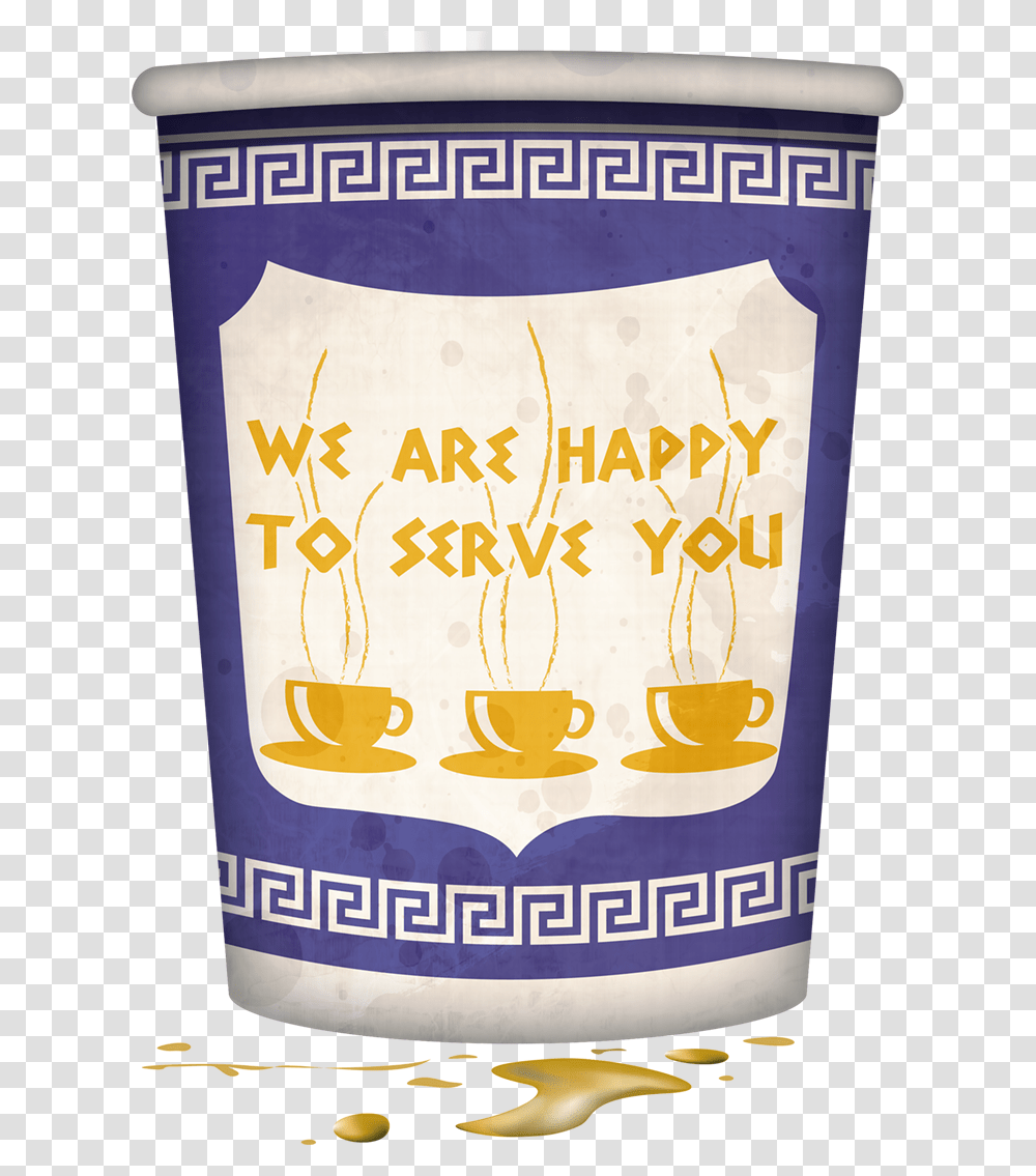Anthora Cup Emoji We Are Happy To Serve You Cup, Label, Poster, Advertisement Transparent Png