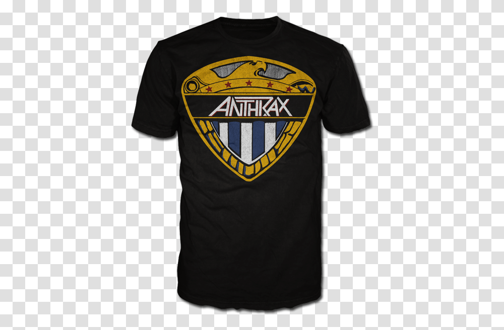 Anthrax Eagle Shield T Shirt, Apparel, T-Shirt, Person Transparent Png