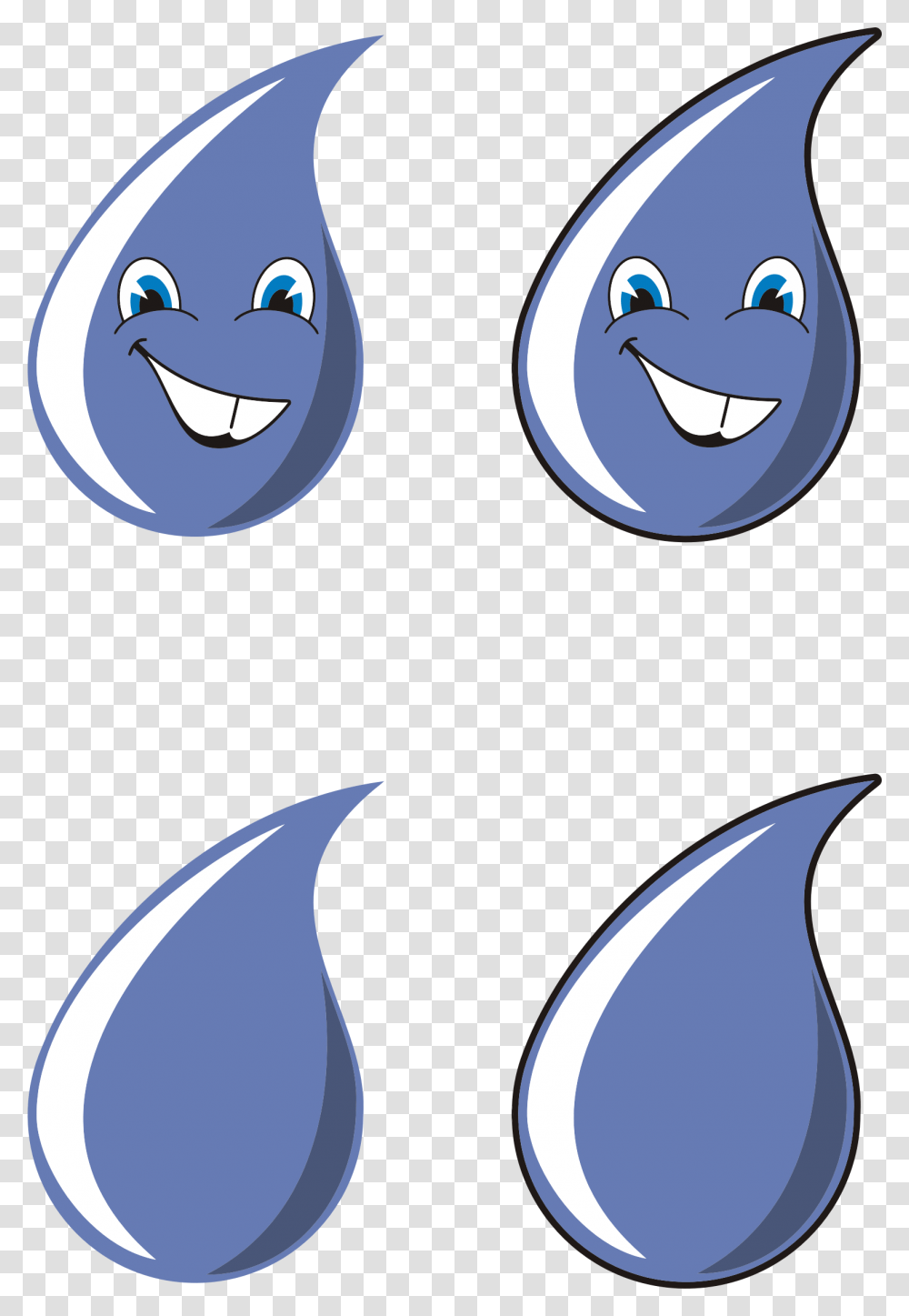 Anthropomorphic Water Drops Clip Arts Water Eye, Label, Halloween Transparent Png