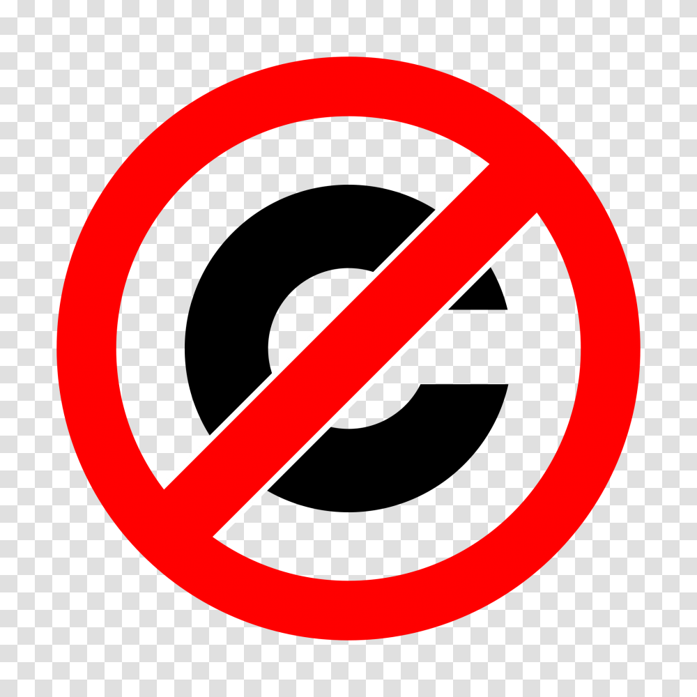 Anti Copyright, Road Sign, Stopsign Transparent Png