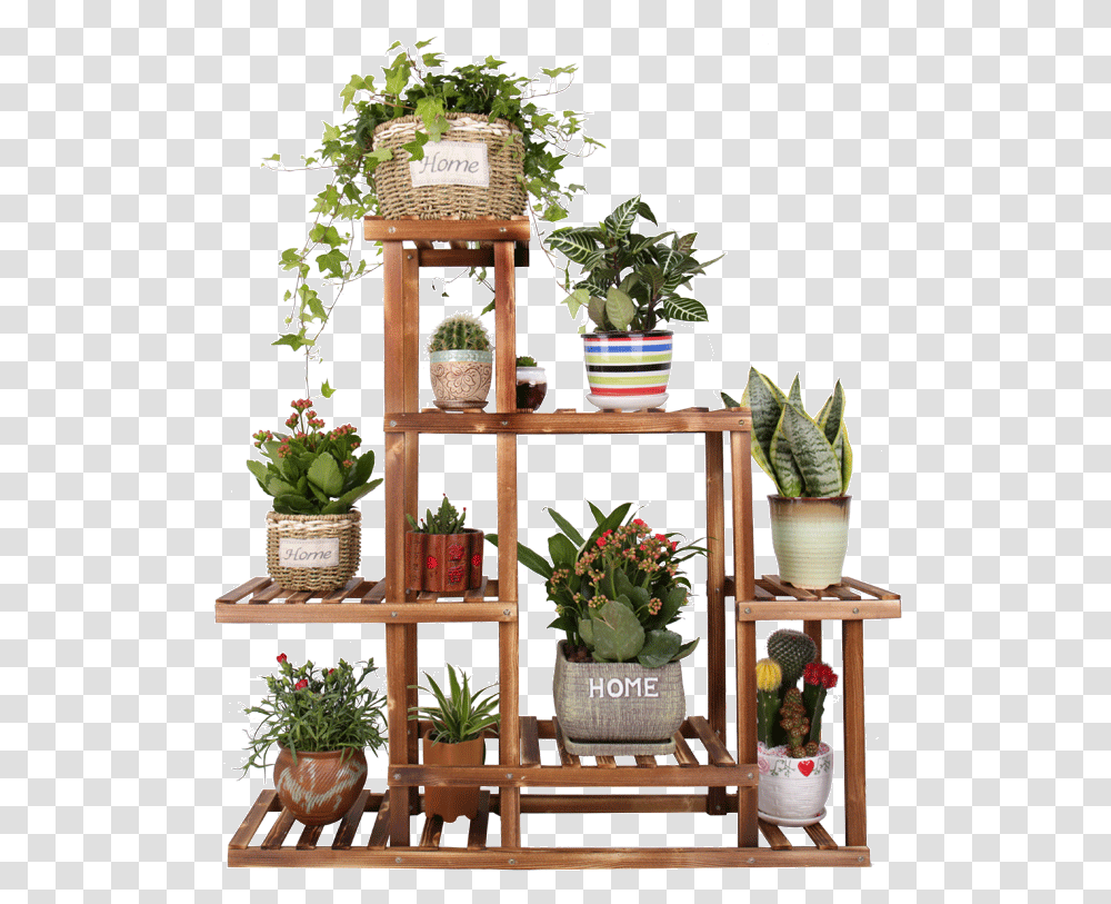 Anti Corrosion Wood Flower Stand Multi Layer Combination Ladder Style Plant Stands, Altar, Furniture, Flower Arrangement, Jar Transparent Png
