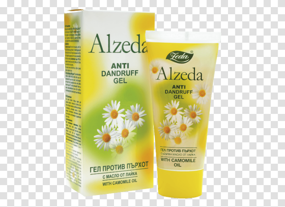 Anti Dandruff Gel Alzeda With Chamomile Oil 100ml Gel Protiv Prhot, Bottle, Book, Sunscreen, Cosmetics Transparent Png