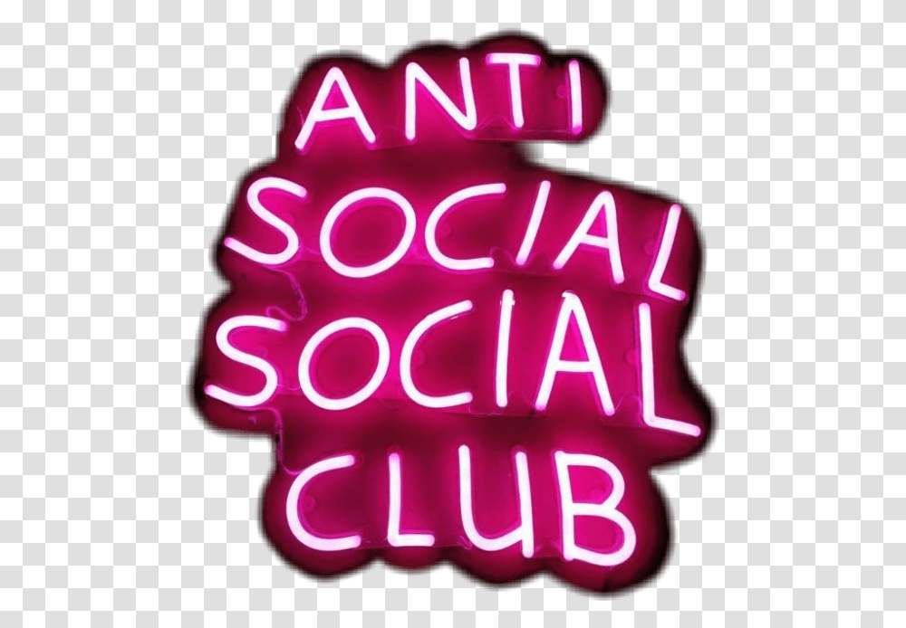 Anti Social Social Club Lilac, Neon, Light Transparent Png