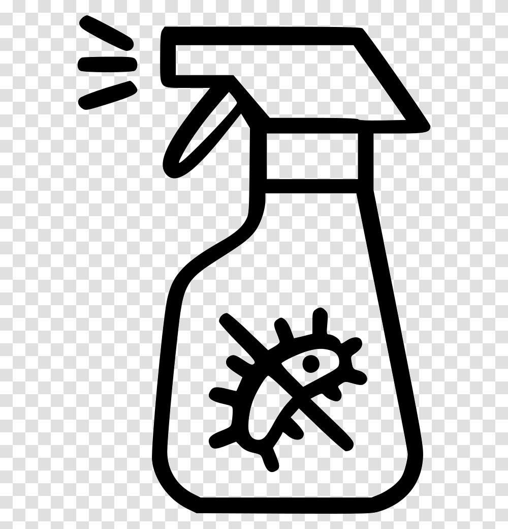 Antibacterial Spray Disinfectant Clipart, Stencil, Silhouette, Bottle Transparent Png