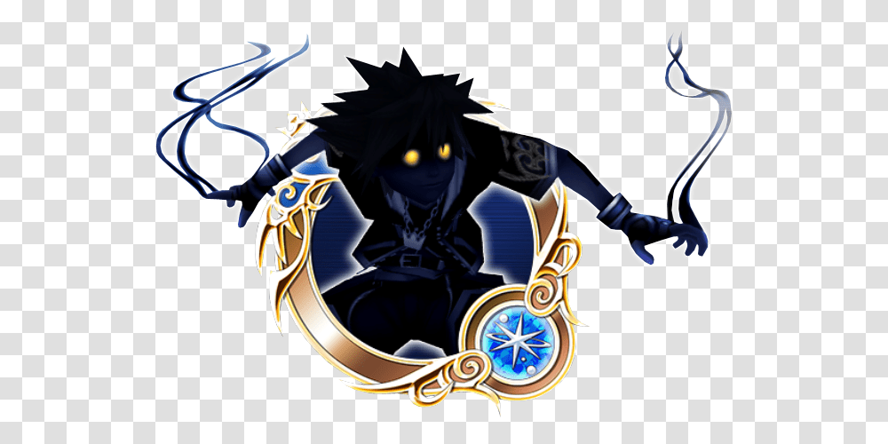 Antiform Sora Kingdom Hearts Illustrated Aqua, Emblem, Person, Human Transparent Png