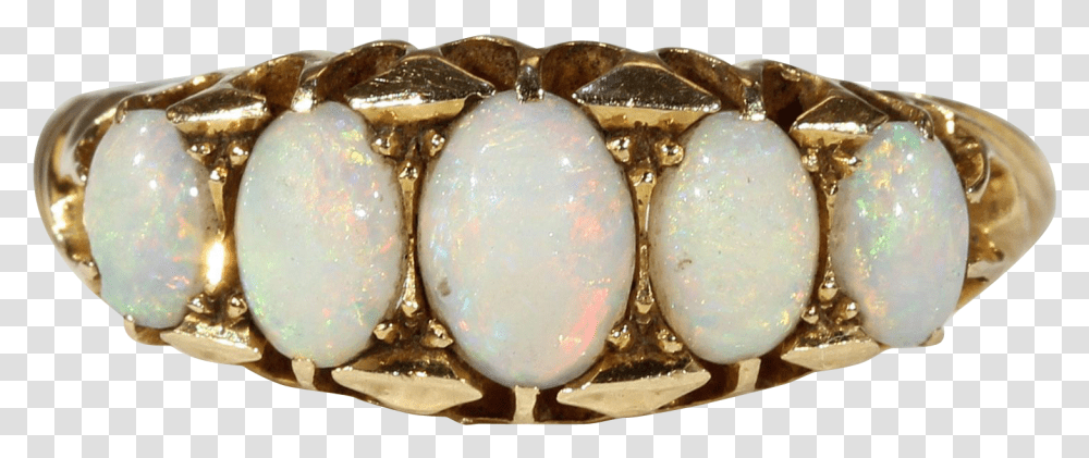 Antique 5 Stone Opal Gold Ring Hallmarked, Ornament, Accessories, Accessory, Gemstone Transparent Png