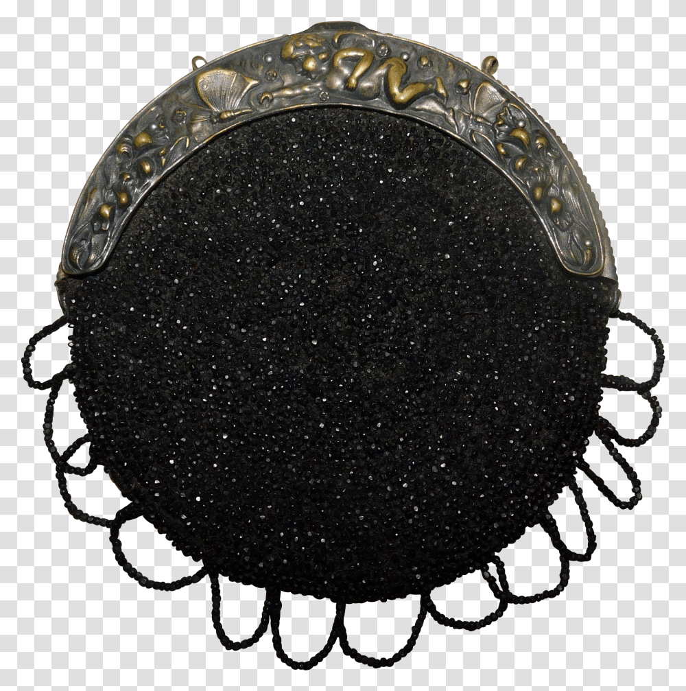 Antique Beaded Purse With Ornate Frame Circle, Accessories, Accessory, Apparel Transparent Png
