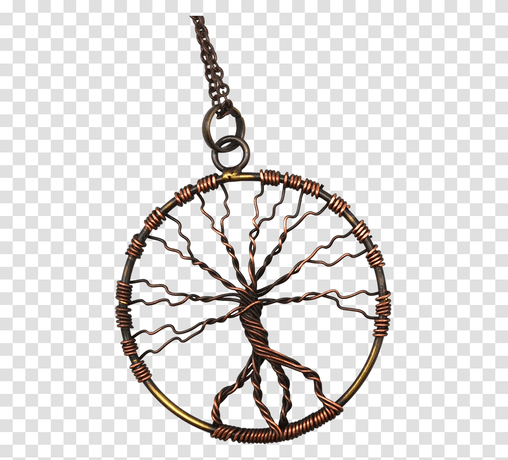 Antique Brass Wire Art Tree Of Life Necklace Shower To The People Logo, Spider, Invertebrate, Animal, Arachnid Transparent Png