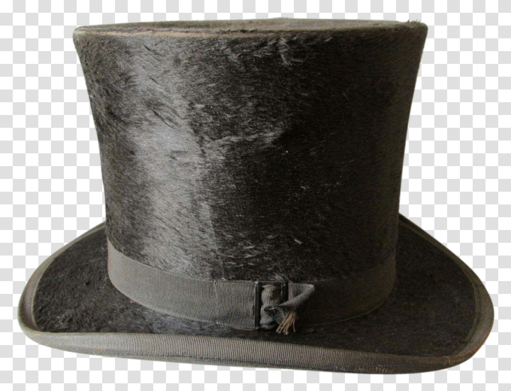 Antique C1870s Gentleman's Top Hat Silk Plush Millinery Saucer, Apparel, Sun Hat, Cowboy Hat Transparent Png
