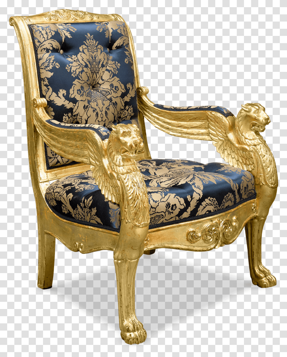 Antique Chairs Lion, Furniture, Armchair, Throne Transparent Png