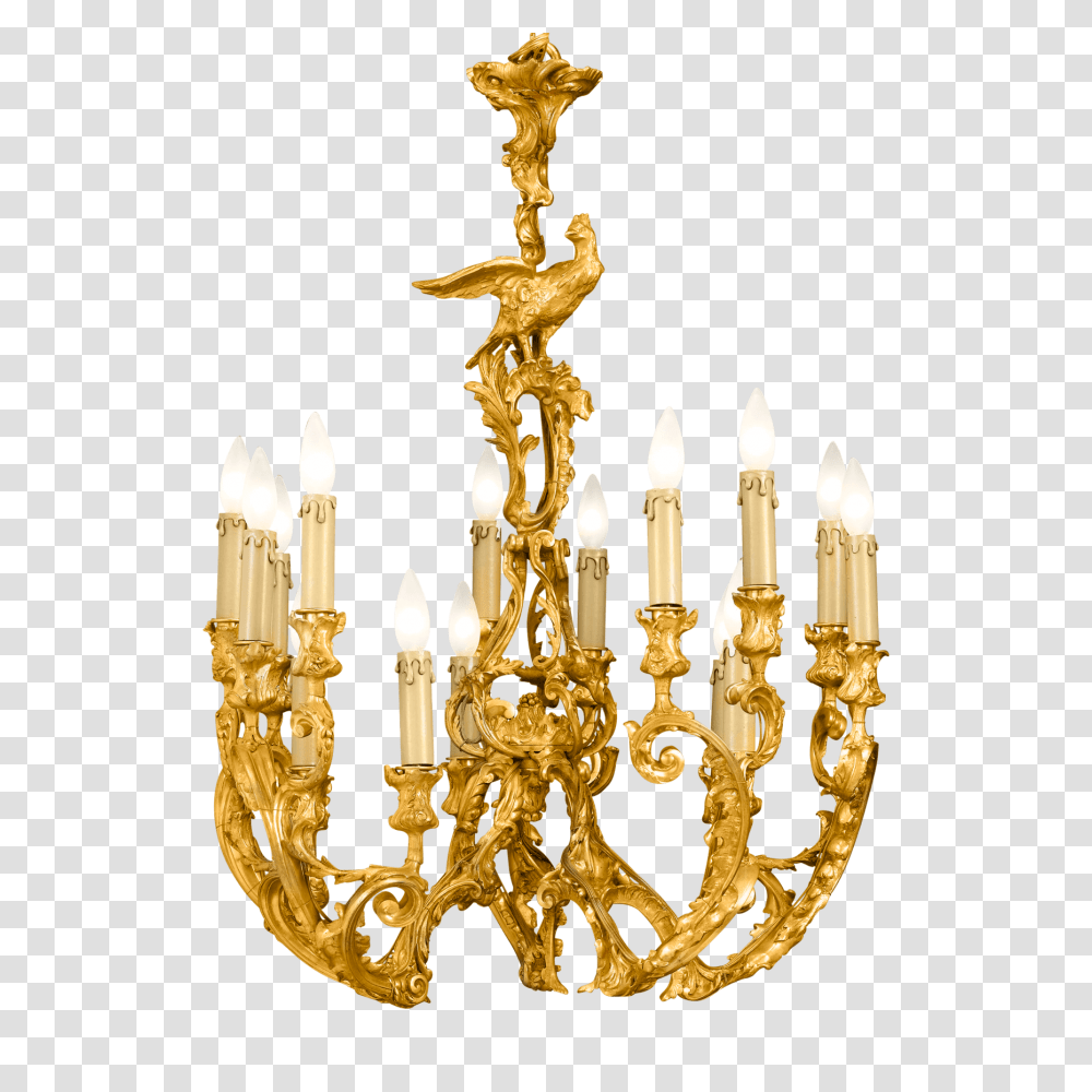 Antique Chandeliers Bronze Ormolu Chandelier Rococo Revival, Lamp, Crystal Transparent Png