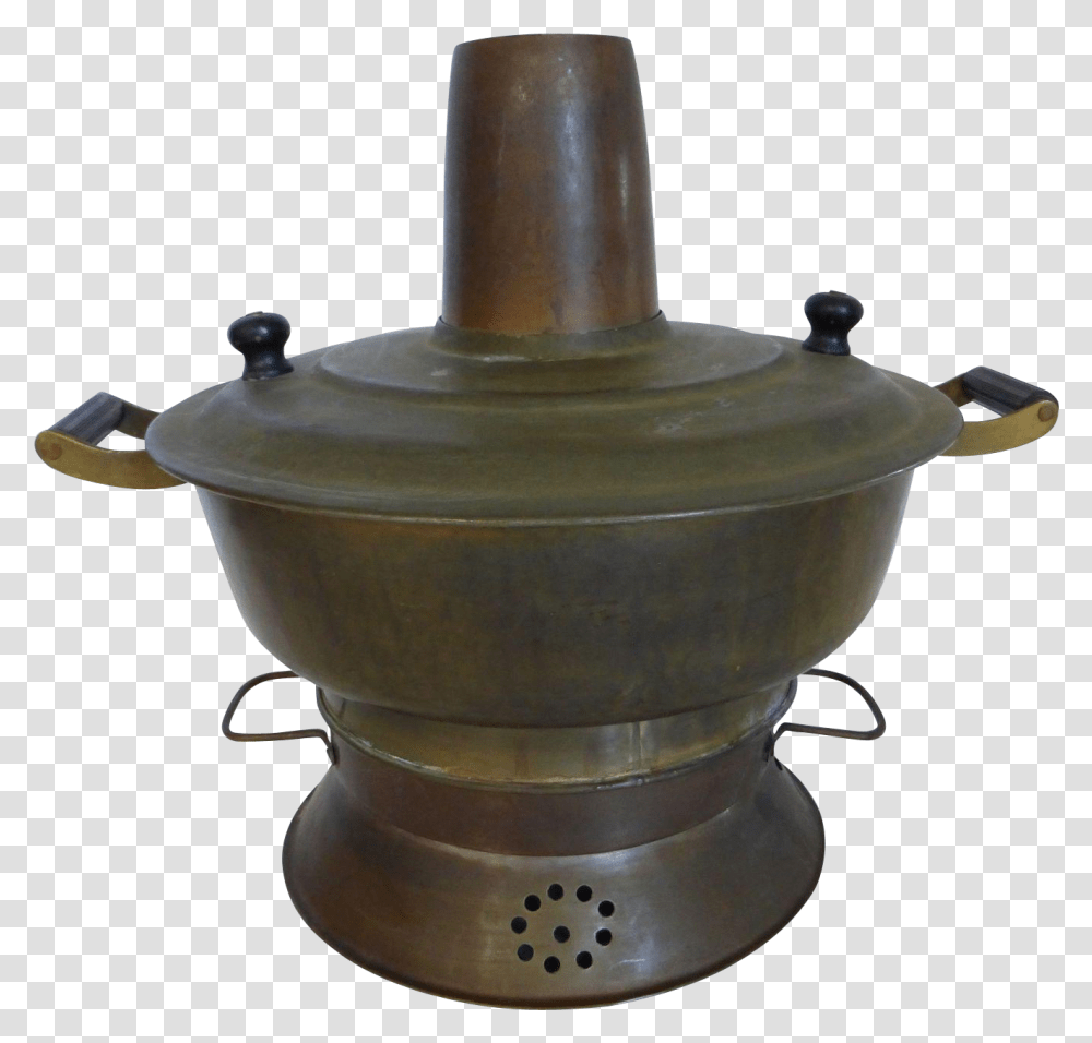 Antique Chinese Brass Hot Pot Cooking Pot Chinese Brass Hot Pot, Lamp, Appliance, Cooker, Machine Transparent Png