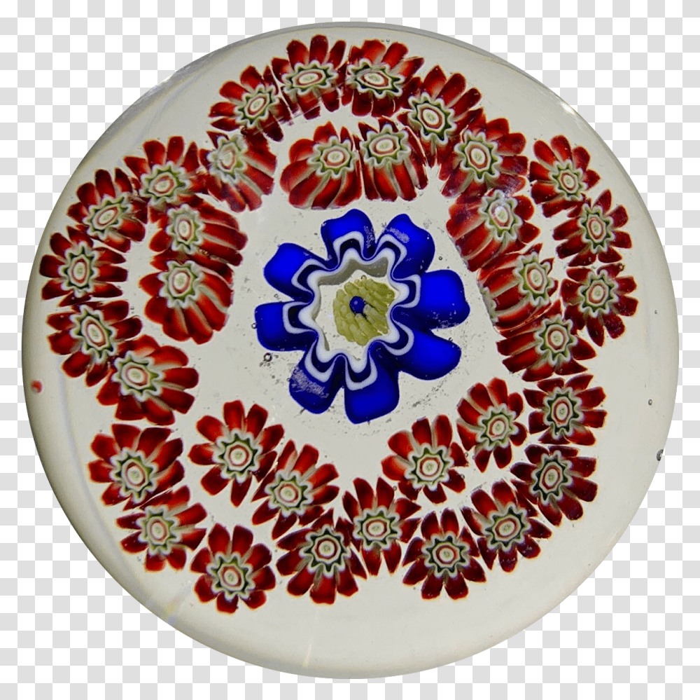 Antique Clichy Rare Miniature Interlaced Millefiori Garland Circle, Porcelain, Art, Pottery, Dish Transparent Png