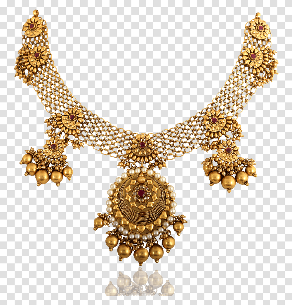 Antique Floral Grace Gold Necklace, Jewelry, Accessories, Accessory, Diamond Transparent Png
