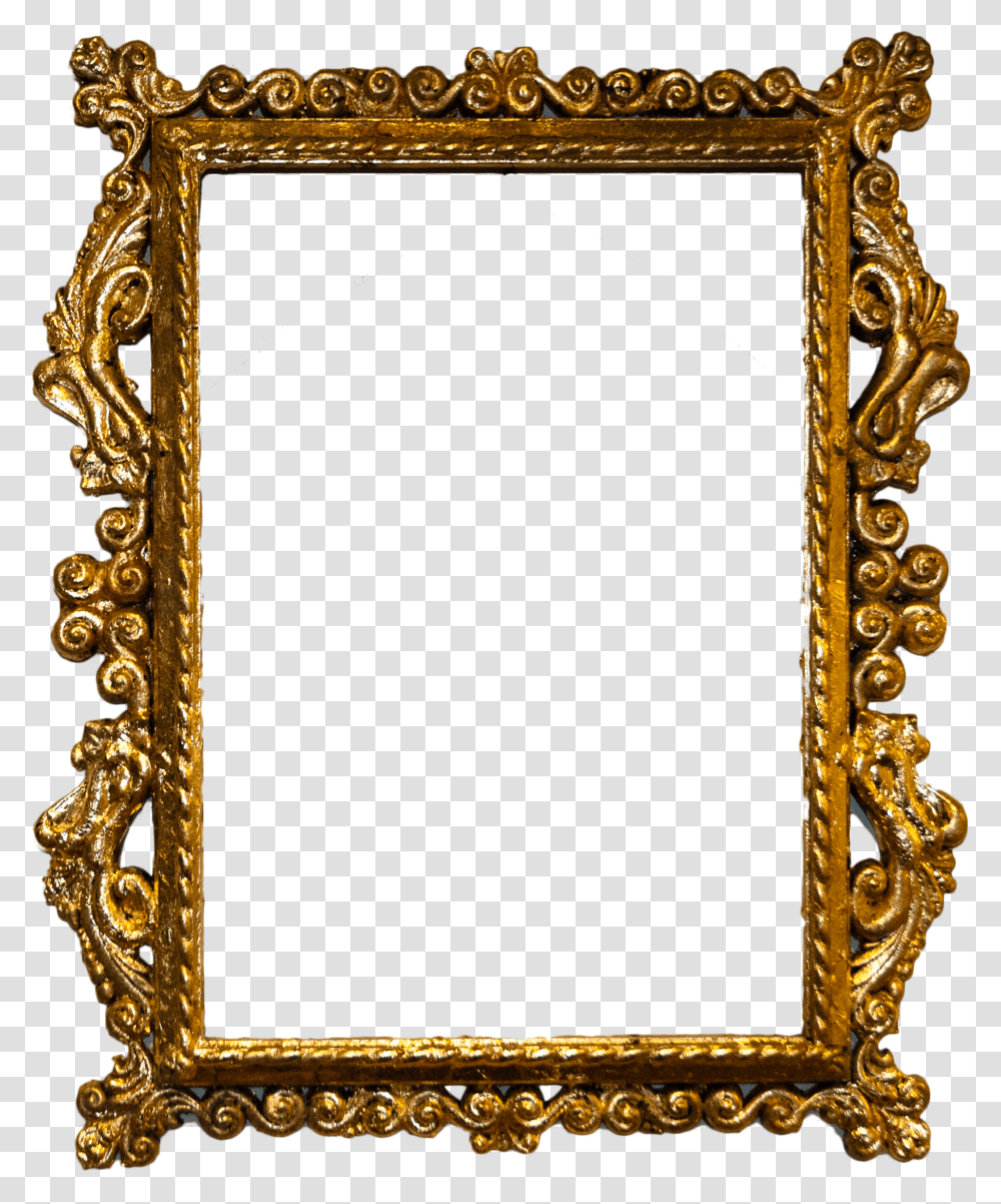 Antique Frames For Photoshop Clipart Download Frame For Photoshop, Gate, Mirror, Gold Transparent Png