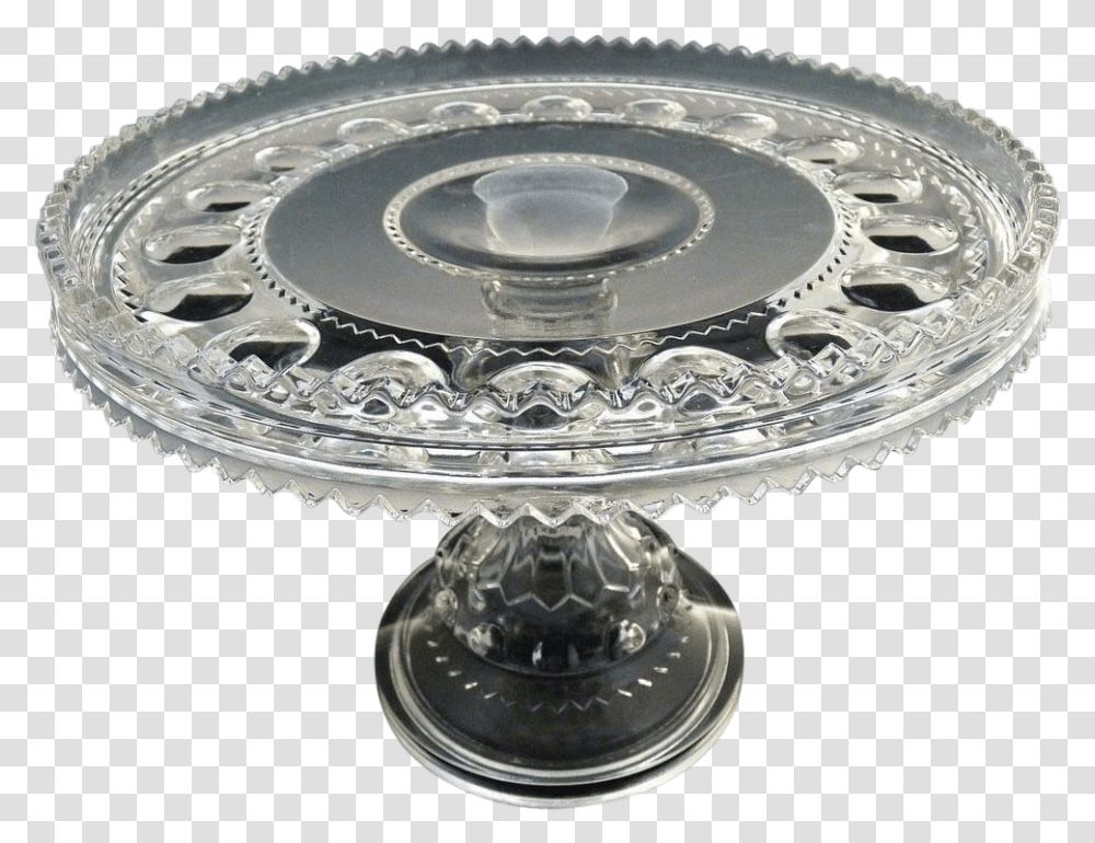 Antique Glass Pedestal Cake Stand Kings Crown Adams Circle, Silver, Ceiling Light, Aluminium, Platinum Transparent Png