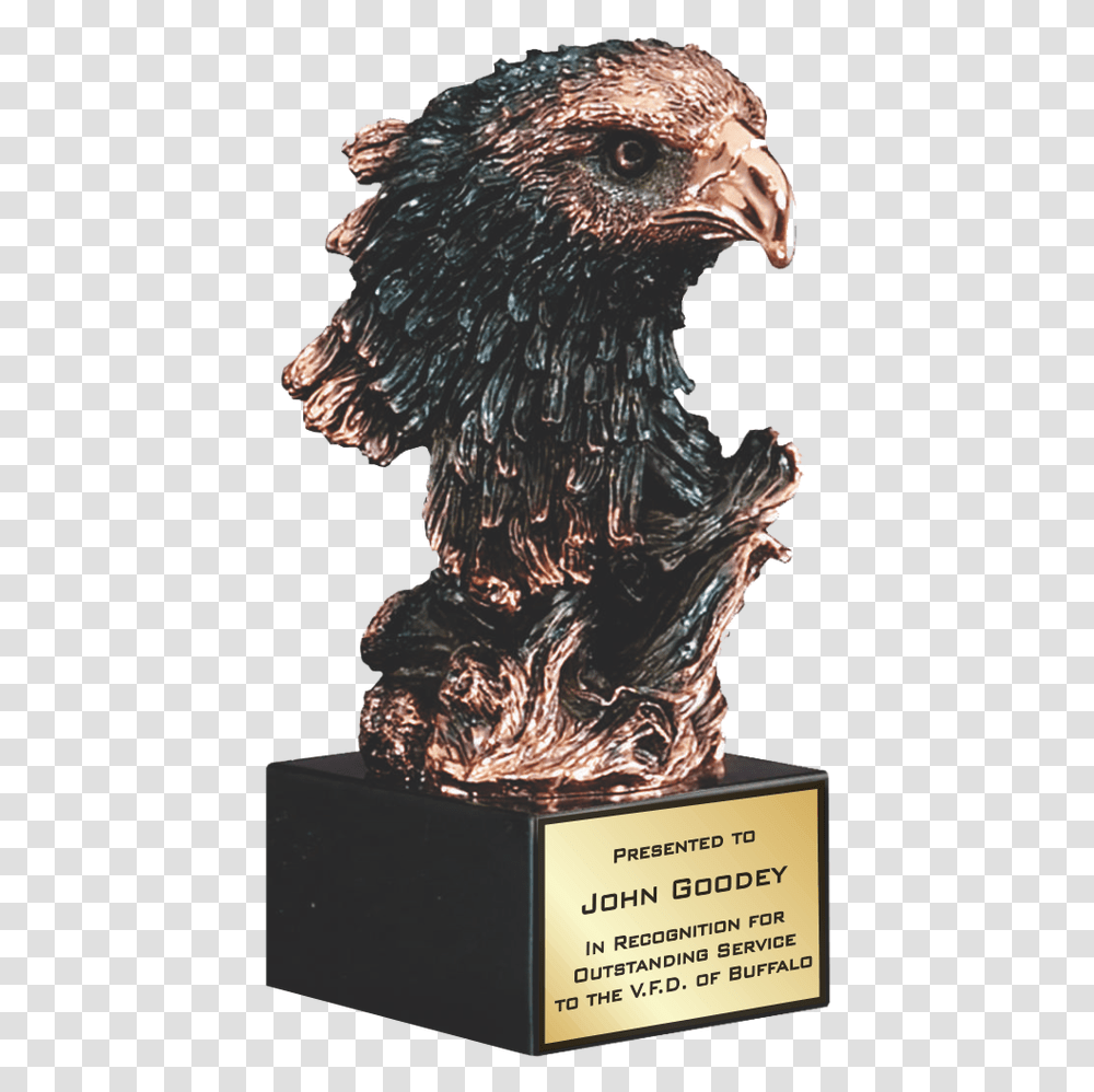 Antique Gold Eagle Head Award, Bird, Animal, Chicken, Bronze Transparent Png