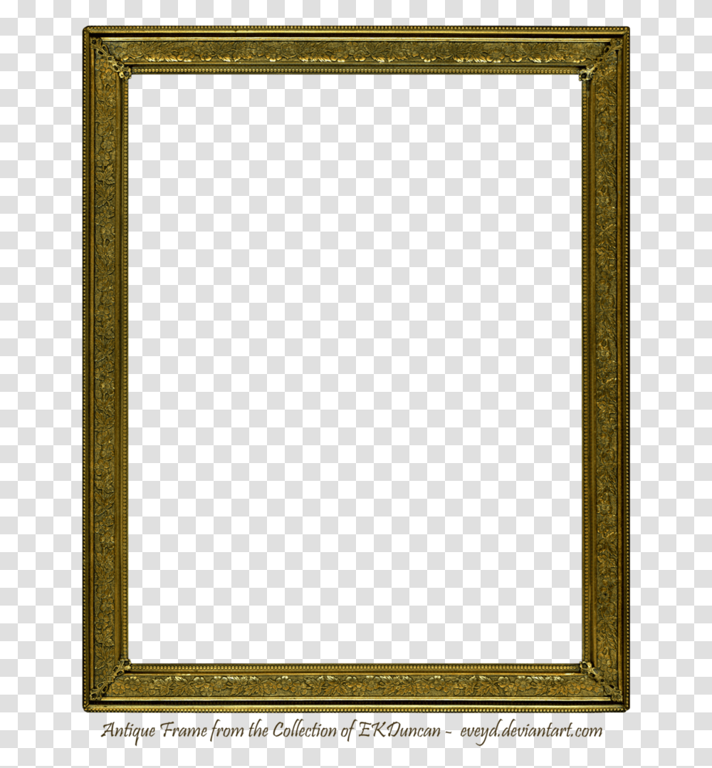 Antique Gold Picture Frame, Rug, Blackboard, Mirror Transparent Png