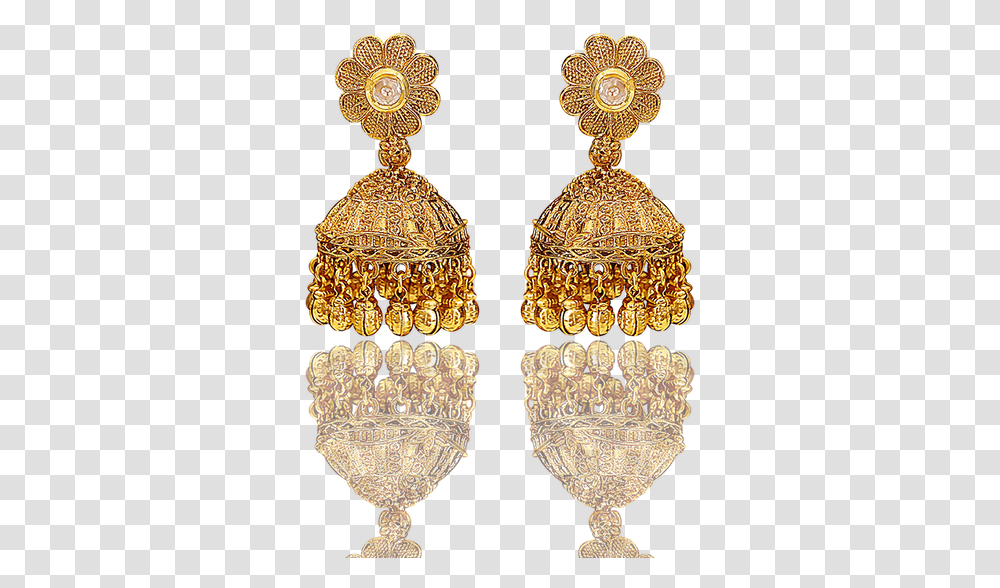 Antique Gold Plated Jhumka Having Exquisite Vilandi Black Colour Small Jhumkas Moti, Lamp, Accessories, Accessory, Jewelry Transparent Png