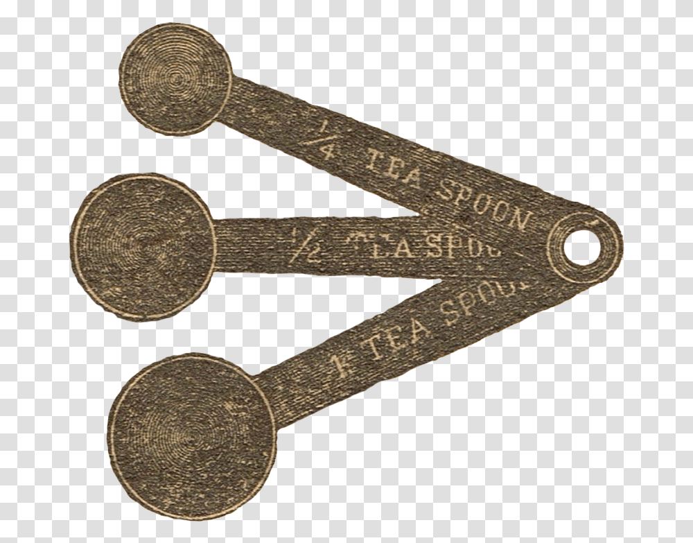 Antique Measuring Spoons Image Clipart Download Coin, Cutlery, Shower Faucet, Pliers, Sword Transparent Png