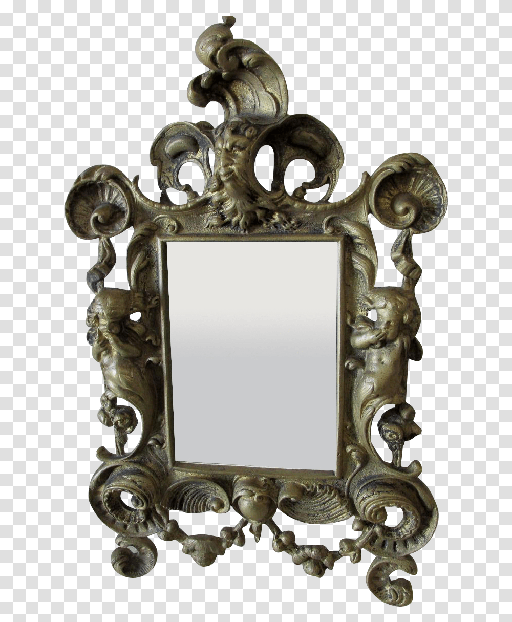 Antique Mirror Frame Tattoo Art Nouveau Filigree Art Filigree Mirror Frame, Cross Transparent Png