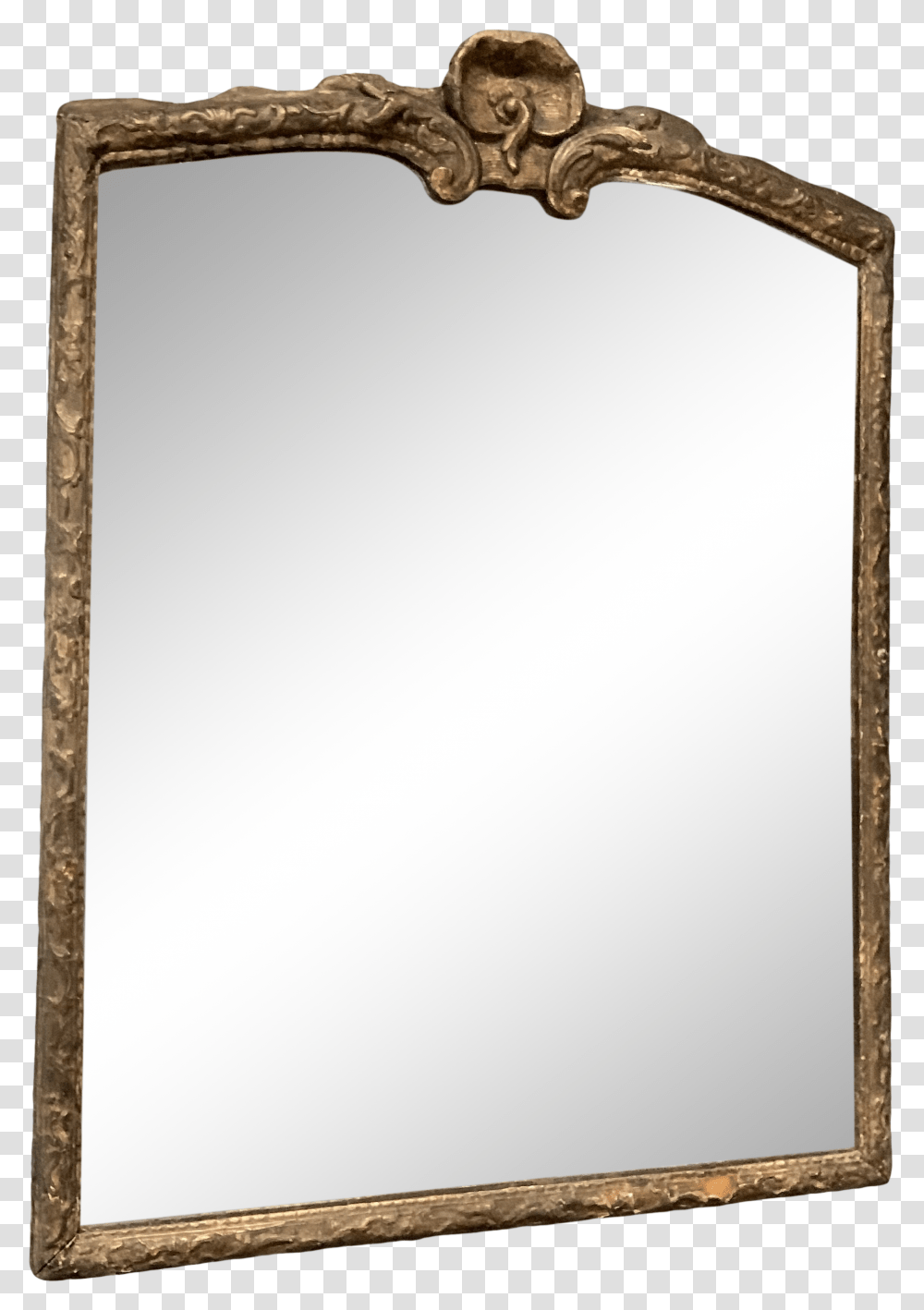 Antique Mirror With Ornate Wood Frame Picture Frame Transparent Png