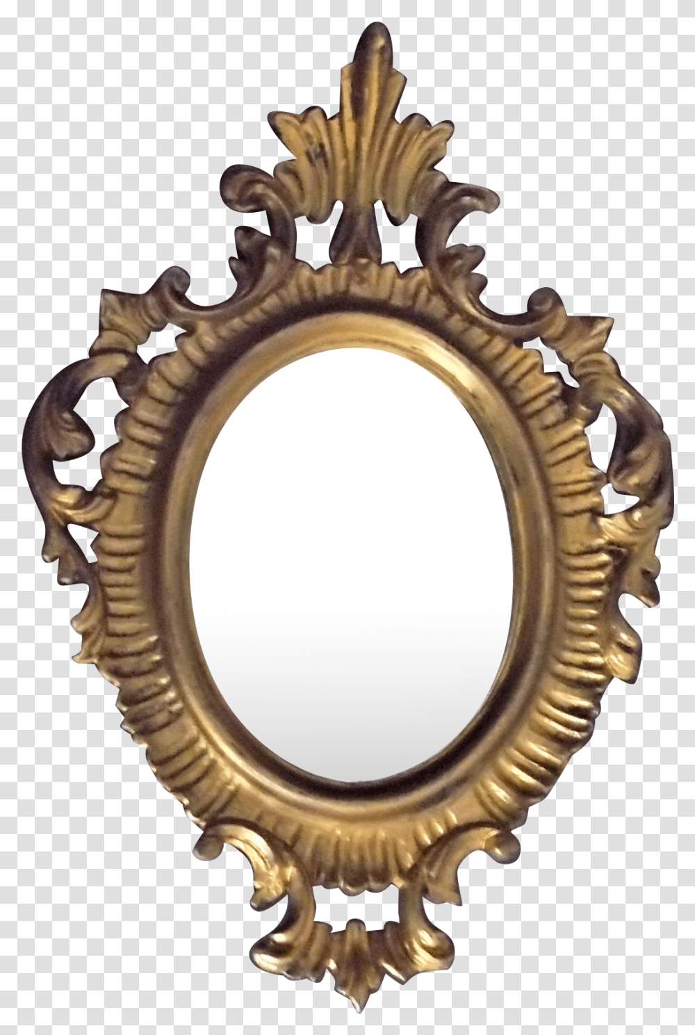 Antique, Oval, Mirror Transparent Png
