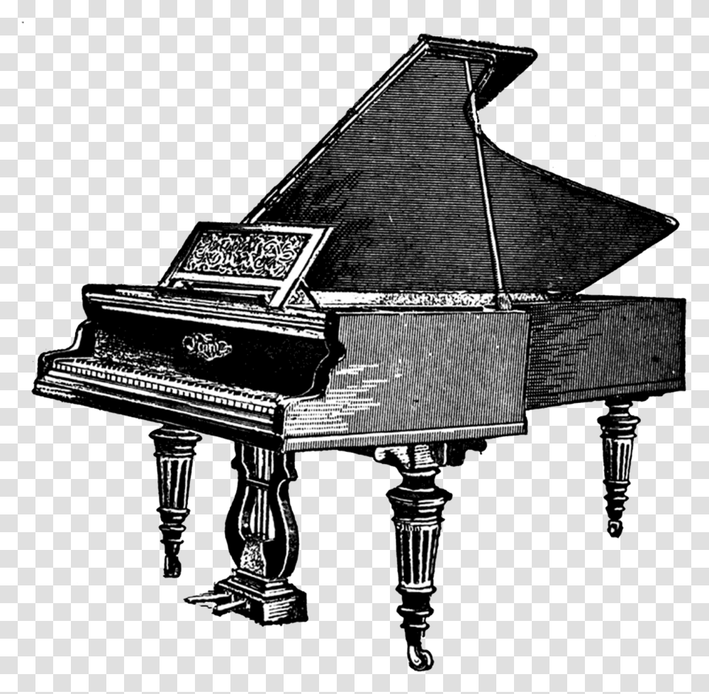 Antique Piano Clipart Old Piano Background, Leisure Activities, Musical Instrument, Grand Piano Transparent Png