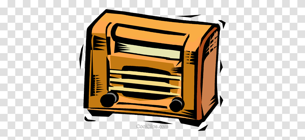 Antique Radio Royalty Free Vector Clip Art Illustration, Toaster, Appliance Transparent Png
