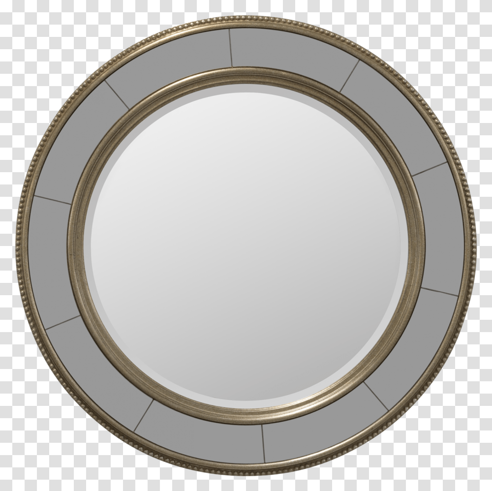 Antique Round Bevel Mirror Frame Circle Silver, Window, Porthole, Fisheye, Oval Transparent Png