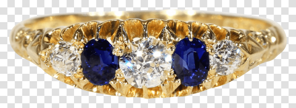 Antique Sapphire Diamond Gold Ring Hallmarked Sapphire And Diamond Gold Ring Antique, Accessories, Accessory, Gemstone, Jewelry Transparent Png