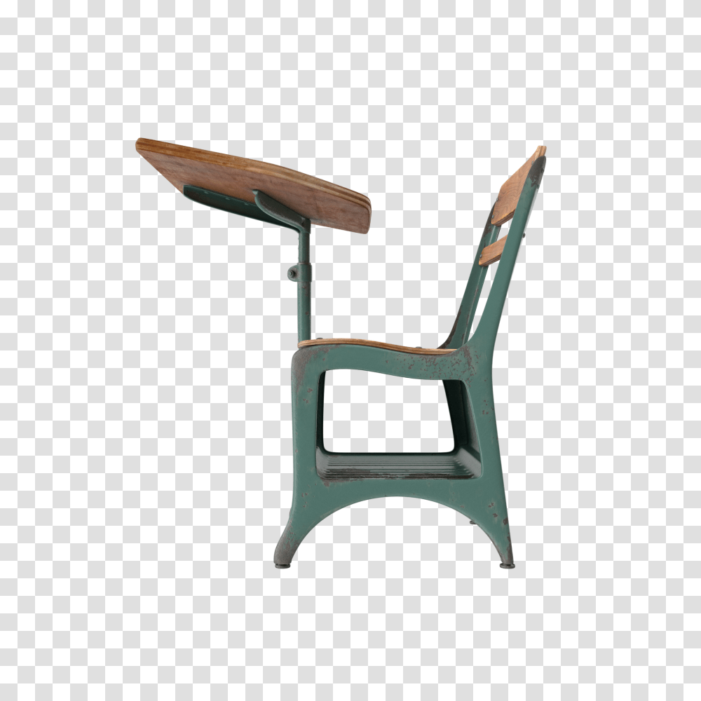 Antique School Desk Image, Chair, Furniture, Armchair, Wood Transparent Png