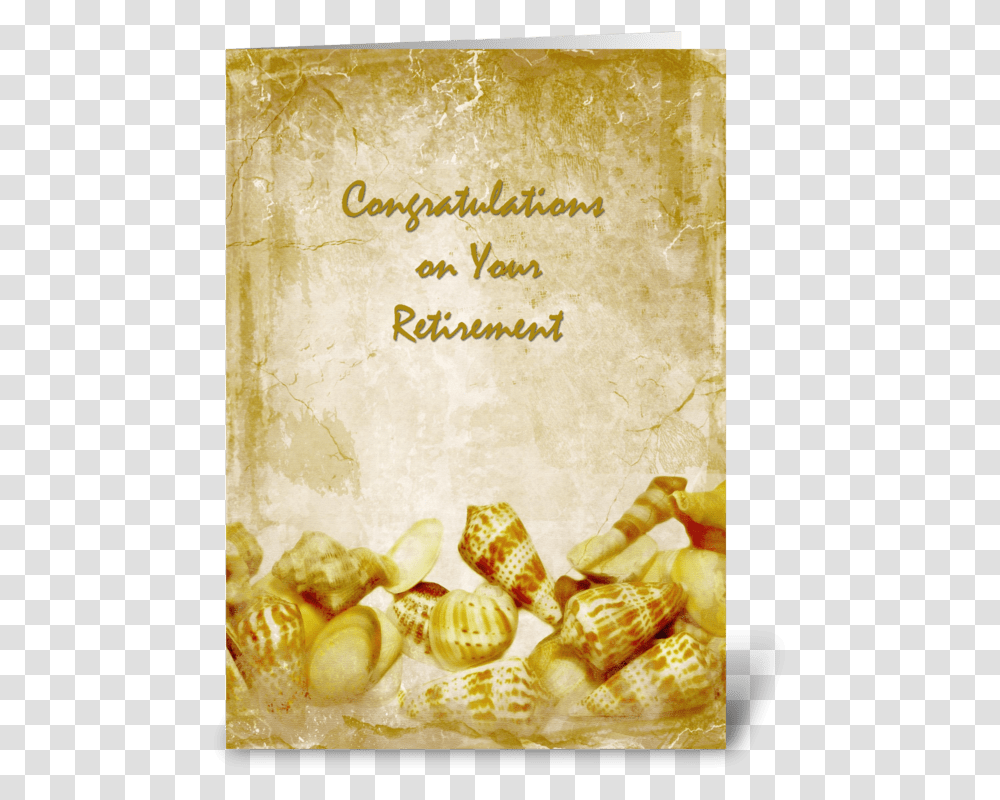 Antique Sea Shells Retirement Greeting Card Poster, Sweets, Food, Bakery Transparent Png