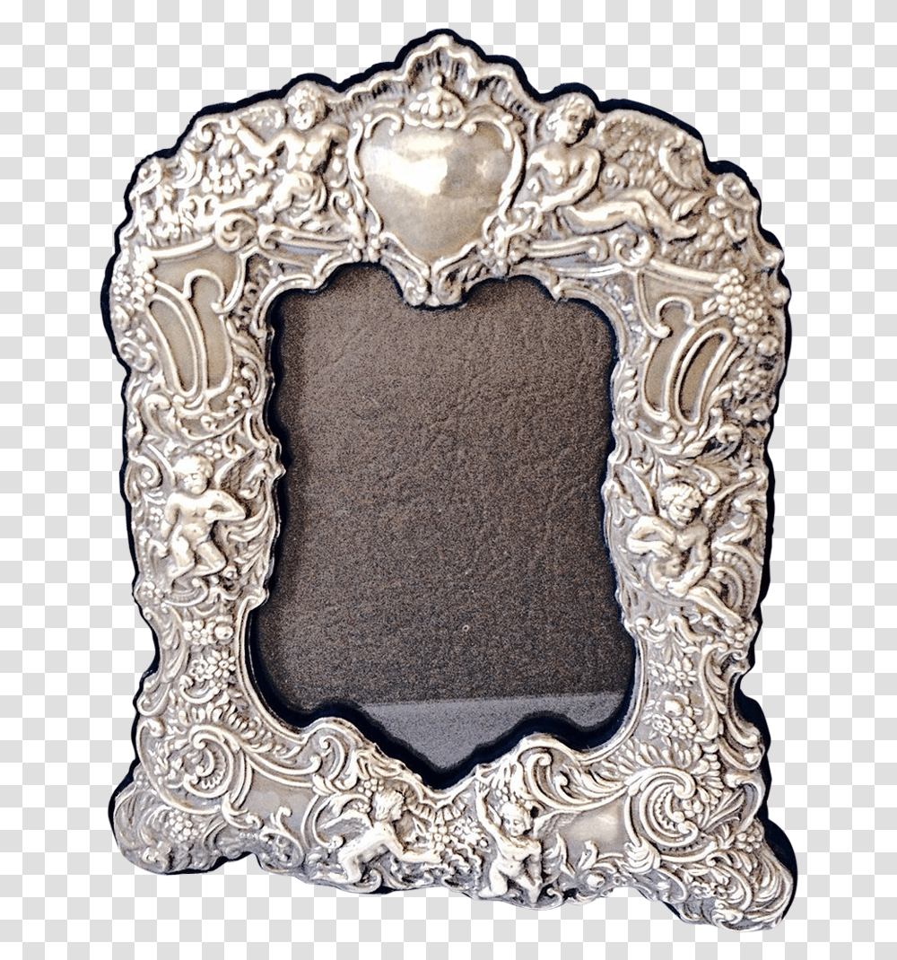 Antique Silver Frame, Cross, Rug, Mirror Transparent Png