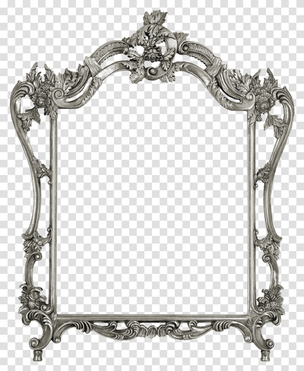 Antique Silver Frame Family Frame Picture Hd, Mirror, Shower Faucet, Gate Transparent Png