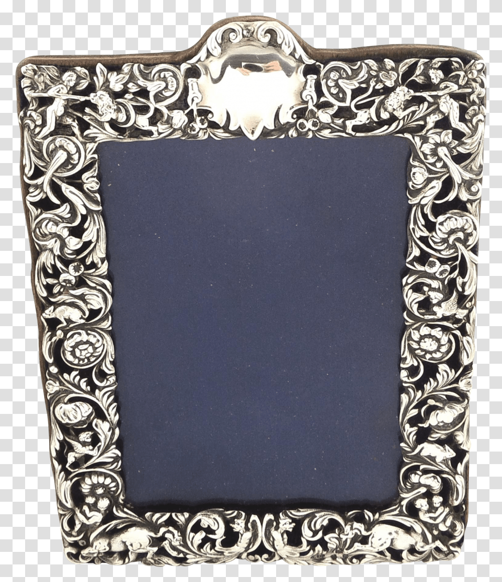 Antique Silver Photo Frames, Rug, Mirror, Slate Transparent Png