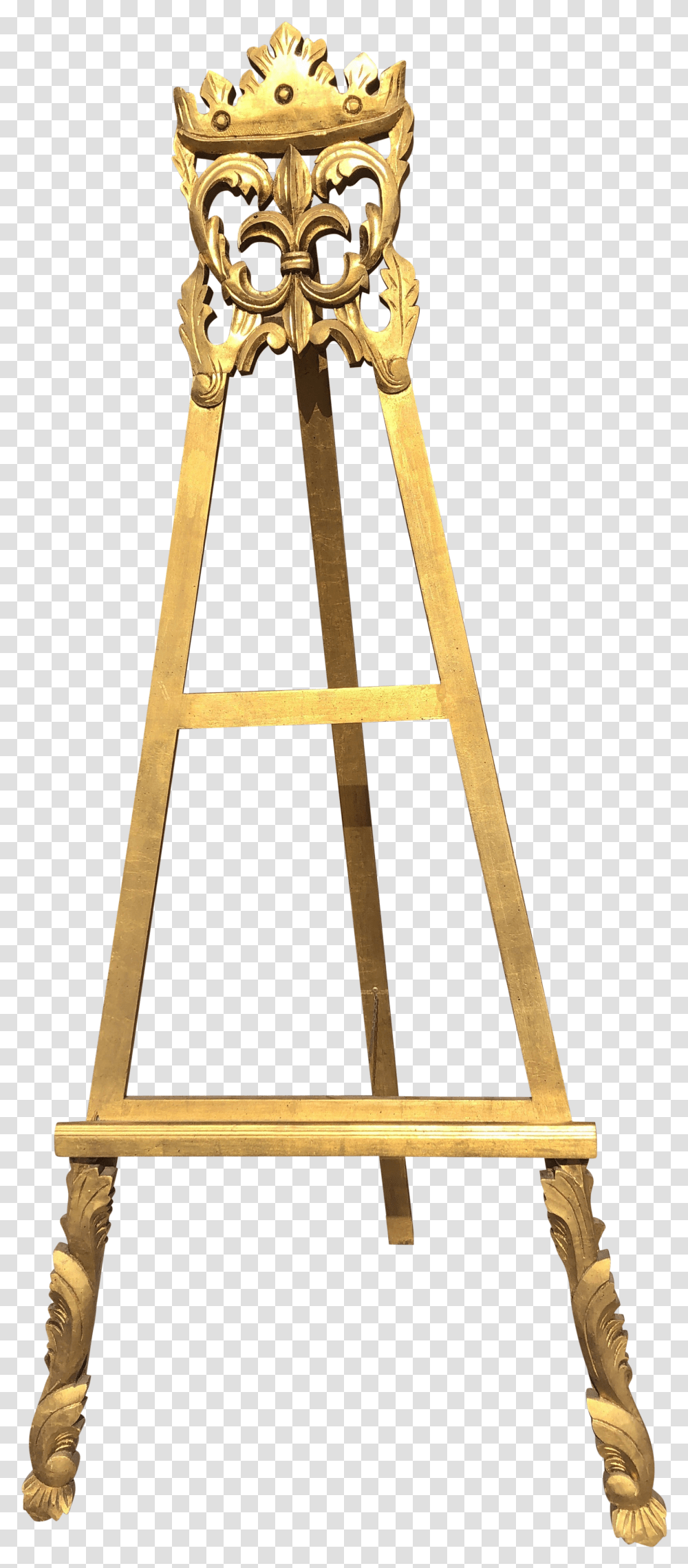 Antique Victorian Oversized Carved Gold Giltwood Finish Easel, Furniture, Bar Stool, Chair Transparent Png