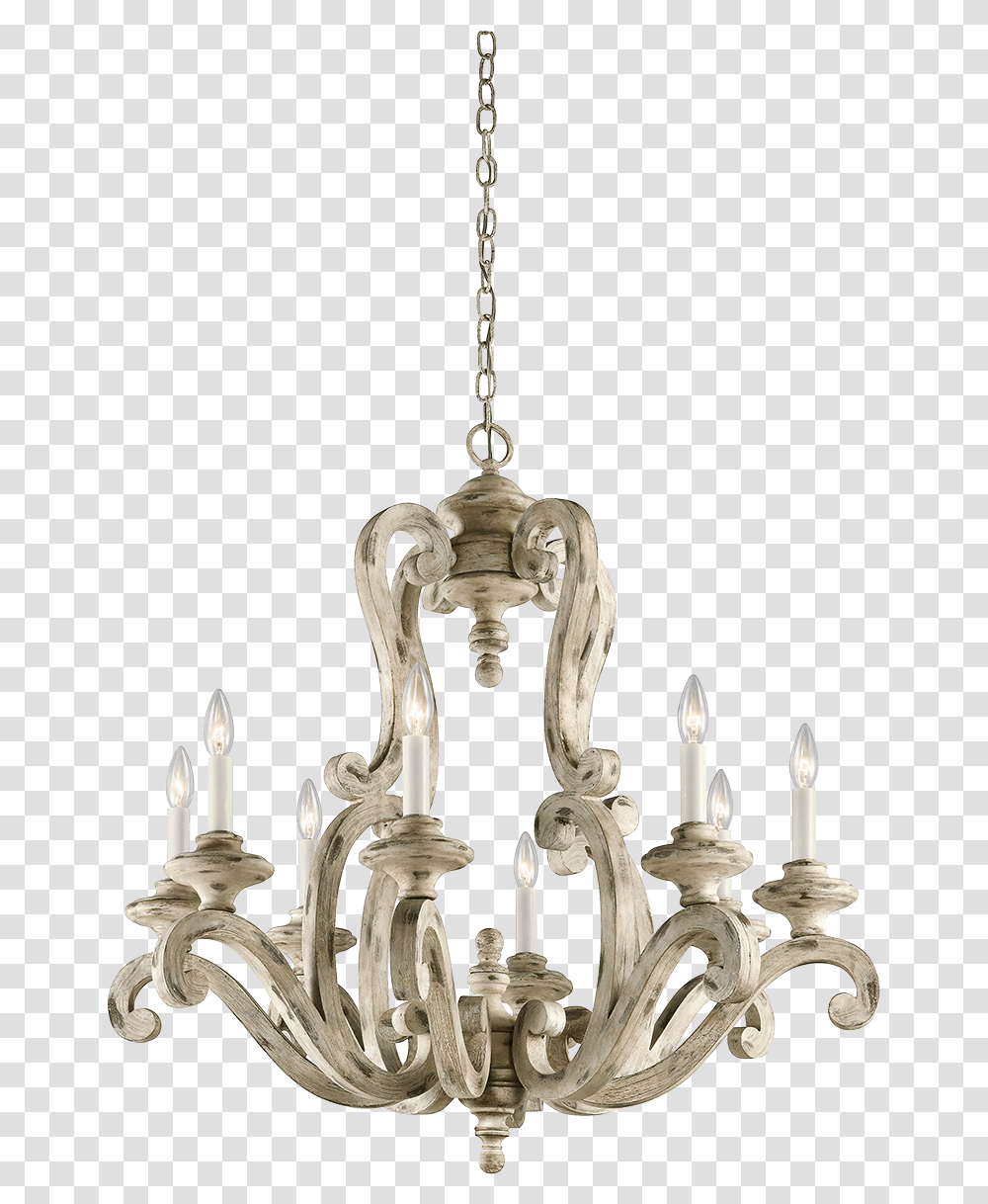 Antique White Wooden Light Fixture, Chandelier, Lamp, Bronze Transparent Png