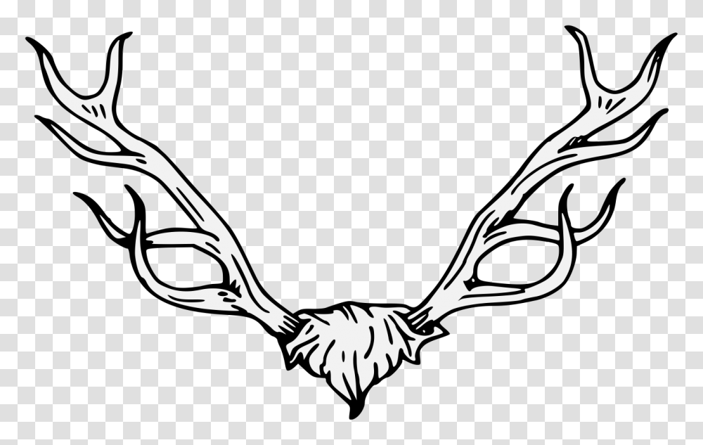 Antler Clipart Traceable, Scissors, Blade, Weapon, Weaponry Transparent Png