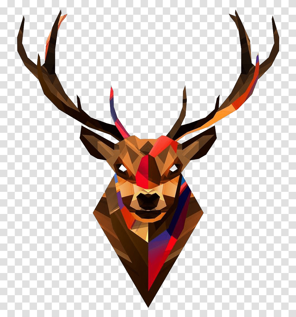 Antler Deer Head, Bow, Animal, Paper Transparent Png