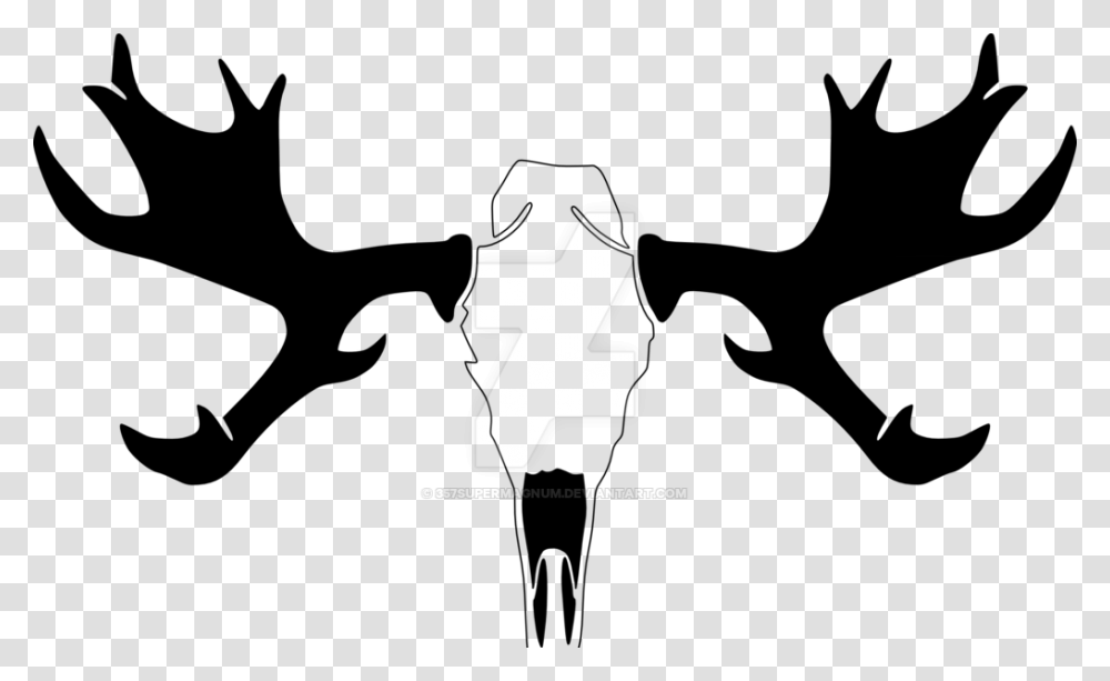 Antlers Moose Skull Stencil, Number, Face Transparent Png