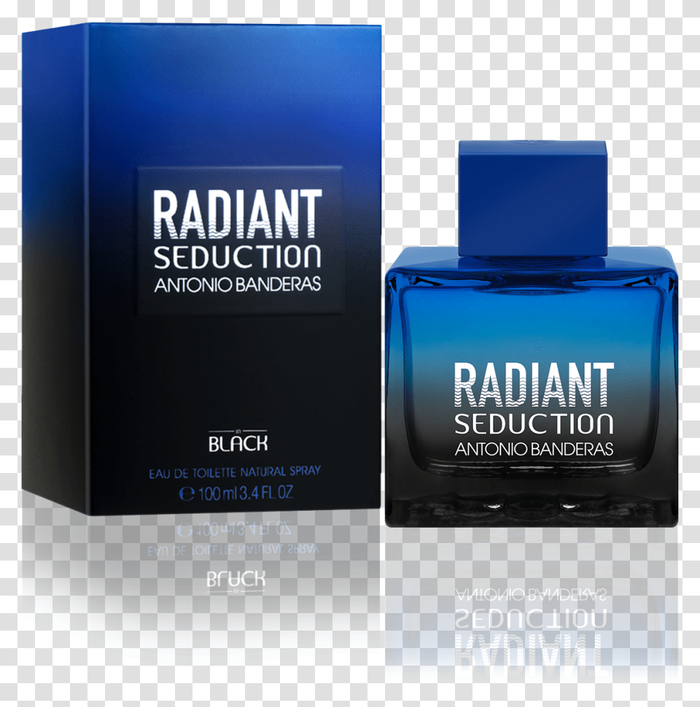 Antonio Banderas Radiant Seduction In Black Tualetnaya Antonio Banderas Perfume Radiant, Bottle, Cosmetics, Aftershave Transparent Png