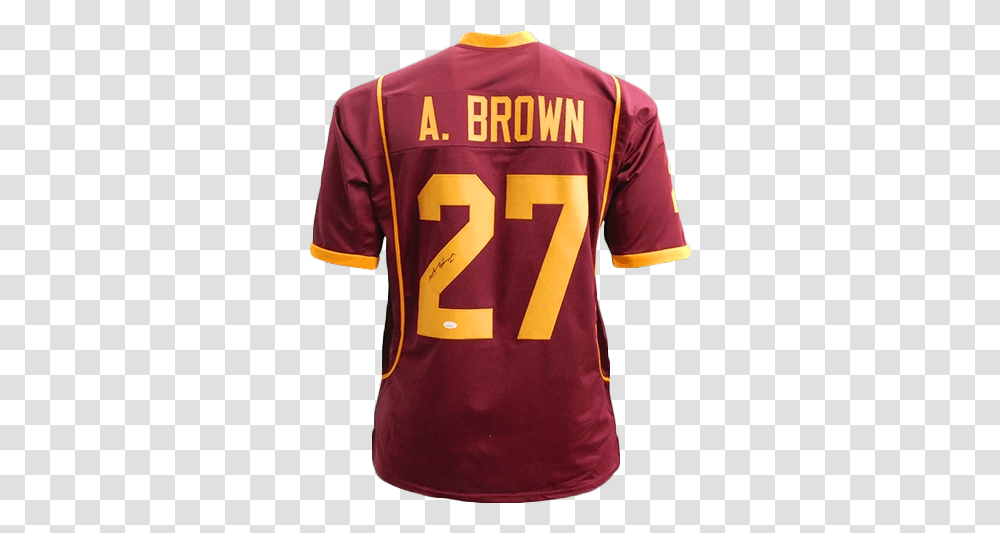 Antonio Brown Autographed Maroon Short Sleeve, Clothing, Apparel, Shirt, Jersey Transparent Png