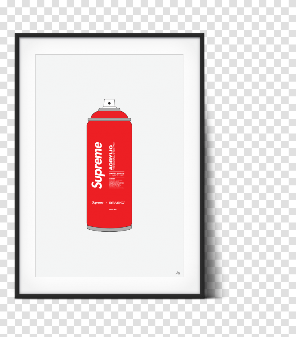 Antoniobrasko Braskodesignstudio Supreme Spraypaintcan Graphic Design, Tin, Bottle, Spray Can, Aluminium Transparent Png