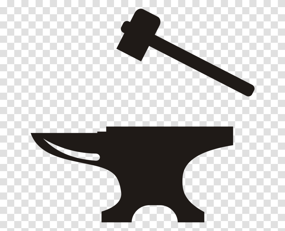 Anvil Hammer Blacksmith Forge Tool, Cross Transparent Png