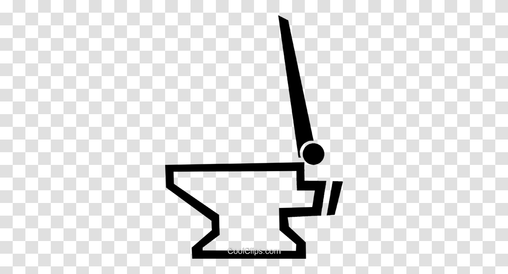Anvil Royalty Free Vector Clip Art Illustration, Tool, White Board, Silhouette, Hoe Transparent Png
