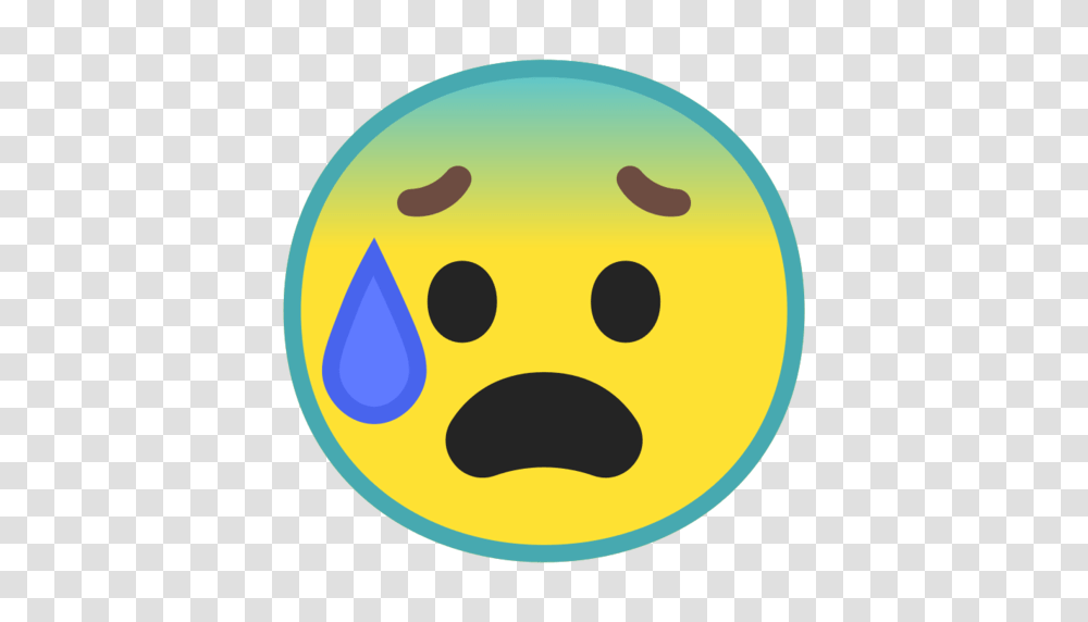 Anxious Face With Sweat Emoji, Label, Giant Panda, Bear Transparent Png