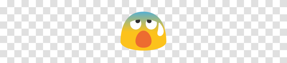 Anxious Face With Sweat Emoji On Google Android, Egg, Food, Disk, Easter Egg Transparent Png